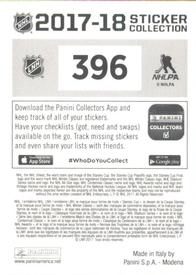 2017-18 Panini Stickers #396 Alex Pietrangelo Back