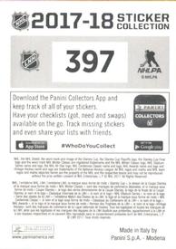 2017-18 Panini Stickers #397 Robby Fabbri Back