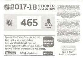 2017-18 Panini Stickers #465 Johnny Gaudreau Back