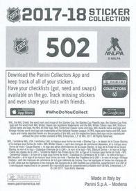 2017-18 Panini Stickers #502 Stanley Cup Champions Back