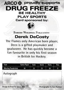 1996-97 Guildford Flames (BNL) #NNO Derek DeCosty Back