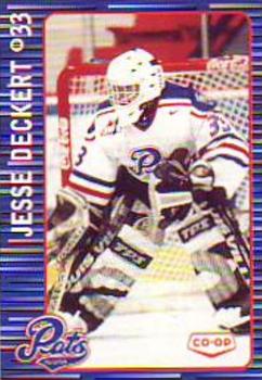 2002-03 Co-op Regina Pats (WHL) #NNO Jesse Deckert Front