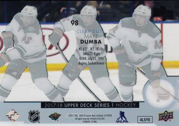 2017-18 Upper Deck - Clear Cut #98 Matt Dumba Back