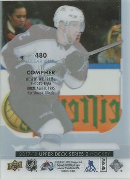 2017-18 Upper Deck - Clear Cut #480 J.T. Compher Back