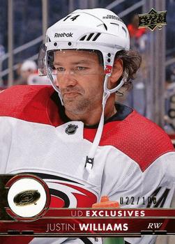 2017-18 Upper Deck - UD Exclusives #282 Justin Williams Front