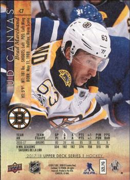 2017-18 Upper Deck - UD Canvas #C7 Brad Marchand Back