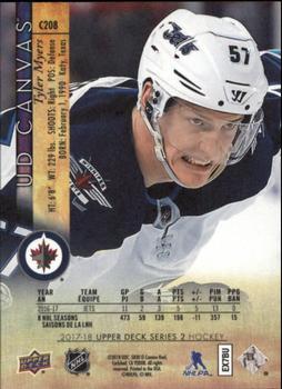 2017-18 Upper Deck - UD Canvas #C208 Tyler Myers Back