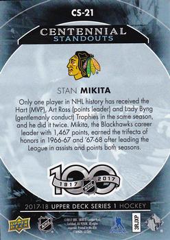 2017-18 Upper Deck - Centennial Standouts #CS-21 Stan Mikita Back