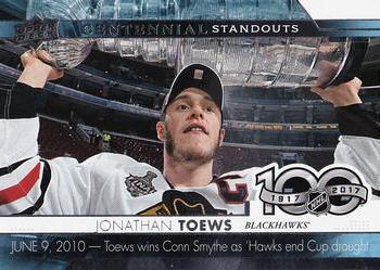 2017-18 Upper Deck - Centennial Standouts #CS-49 Jonathan Toews Front