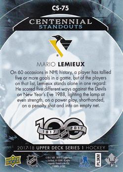 2017-18 Upper Deck - Centennial Standouts #CS-75 Mario Lemieux Back