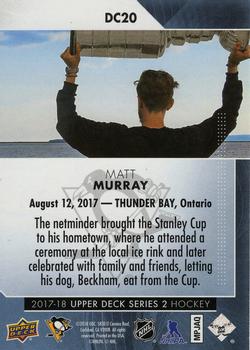 2017-18 Upper Deck - Day with the Cup #DC20 Matt Murray Back