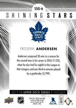 2017-18 Upper Deck - Shining Stars #SSG-6 Frederik Andersen Back