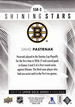 2017-18 Upper Deck - Shining Stars #SSR-3 David Pastrnak Back