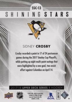 2017-18 Upper Deck - Shining Stars #SSC-13 Sidney Crosby Back