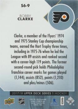 2017-18 Upper Deck - The Second Six #S6-9 Bobby Clarke Back