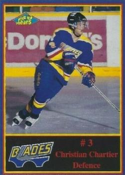1997-98 Saskatoon Blades (WHL) #NNO Christian Chartier Front