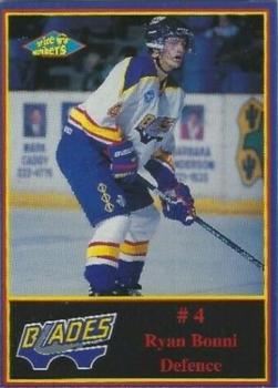 1997-98 Saskatoon Blades (WHL) #NNO Ryan Bonni Front