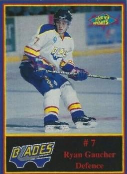 1997-98 Saskatoon Blades (WHL) #NNO Ryan Gaucher Front