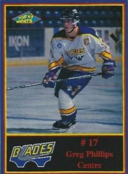 1997-98 Saskatoon Blades (WHL) #NNO Greg Phillips Front