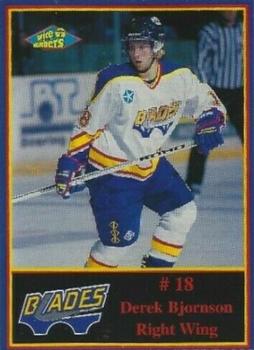 1997-98 Saskatoon Blades (WHL) #NNO Derek Bjornson Front