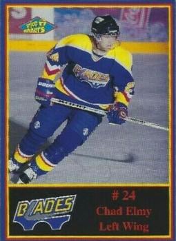 1997-98 Saskatoon Blades (WHL) #NNO Chad Elmy Front