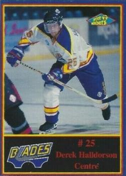 1997-98 Saskatoon Blades (WHL) #NNO Derek Halldorson Front