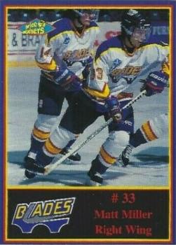 1997-98 Saskatoon Blades (WHL) #NNO Matt Miller Front