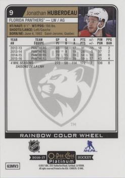 2016-17 O-Pee-Chee Platinum - Rainbow Color Wheel #9 Jonathan Huberdeau Back