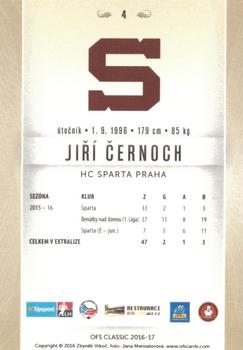 2016-17 OFS Classic Serie I #4 Jiri Cernoch Back