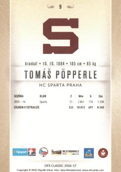 2016-17 OFS Classic Serie I #9 Tomas Popperle Back