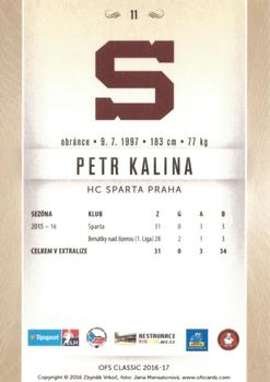 2016-17 OFS Classic Serie I #11 Petr Kalina Back