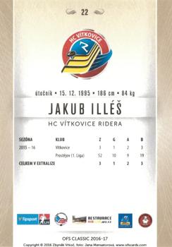 2016-17 OFS Classic Serie I #22 Jakub Illes Back
