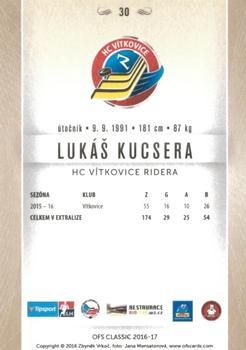 2016-17 OFS Classic Serie I #30 Lukas Kucsera Back