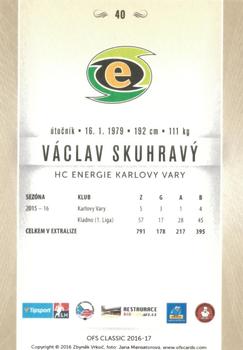 2016-17 OFS Classic Serie I #40 Vaclav Skuhravy Back