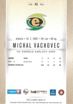 2016-17 OFS Classic Serie I #43 Michal Vachovec Back