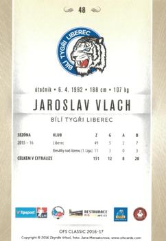 2016-17 OFS Classic Serie I #48 Jaroslav Vlach Back