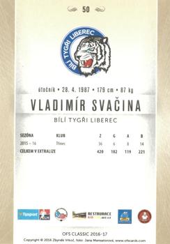 2016-17 OFS Classic Serie I #50 Vladimir Svacina Back