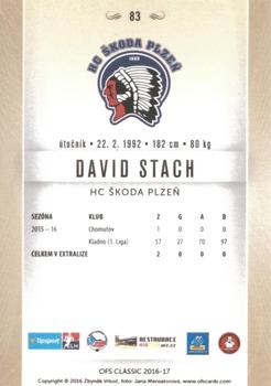 2016-17 OFS Classic Serie I #83 David Stach Back