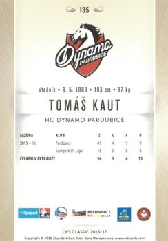 2016-17 OFS Classic Serie I #135 Tomas Kaut Back