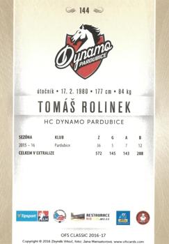 2016-17 OFS Classic Serie I #144 Tomas Rolinek Back