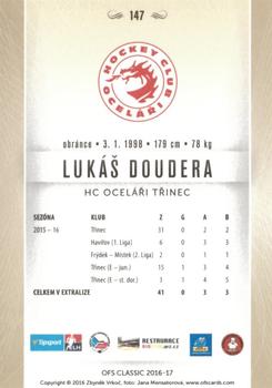 2016-17 OFS Classic Serie I #147 Lukas Doudera Back