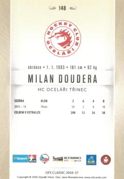 2016-17 OFS Classic Serie I #148 Milan Doudera Back