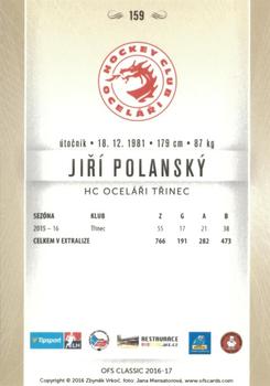 2016-17 OFS Classic Serie I #159 Jiri Polansky Back