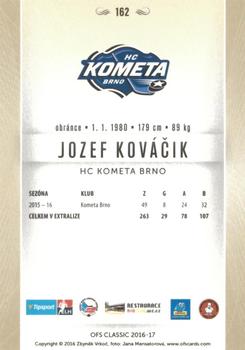 2016-17 OFS Classic Serie I #162 Jozef Kovacik Back
