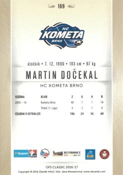 2016-17 OFS Classic Serie I #169 Martin Docekal Back