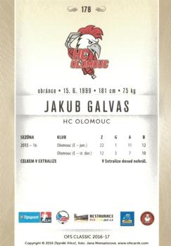2016-17 OFS Classic Serie I #178 Jakub Galvas Back