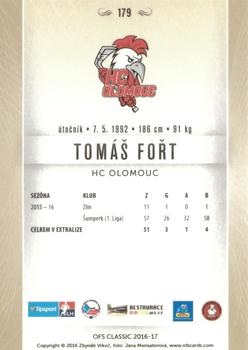 2016-17 OFS Classic Serie I #179 Tomas Fort Back