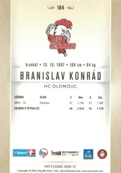 2016-17 OFS Classic Serie I #184 Branislav Konrad Back