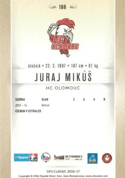 2016-17 OFS Classic Serie I #186 Juraj Mikus Back