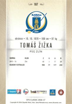 2016-17 OFS Classic Serie I #187 Tomas Zizka Back
